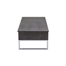 Iban - Coffee Table With Lift Top - Gray Oak & Chrome