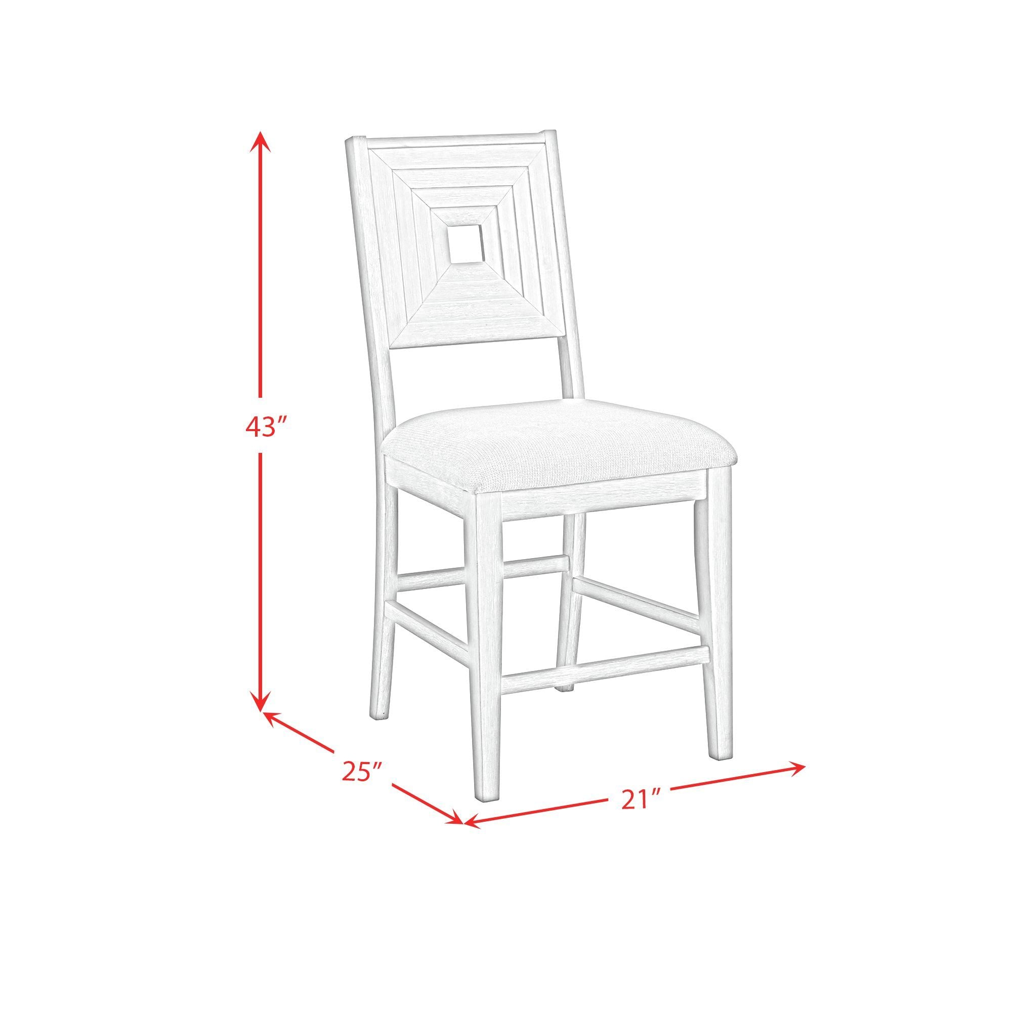 Avalanche Counter Side Chair (Set of 2) in Antique White by Elements International, view 8