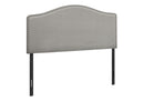 Full Size, Bed Headboard Only Upholstered, Transitional - Gray