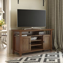 Amherst - TV Media Stand - Medium Saddle Brown