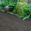Acacia Hardwood Interlocking Deck Tiles, Striped Pattern
