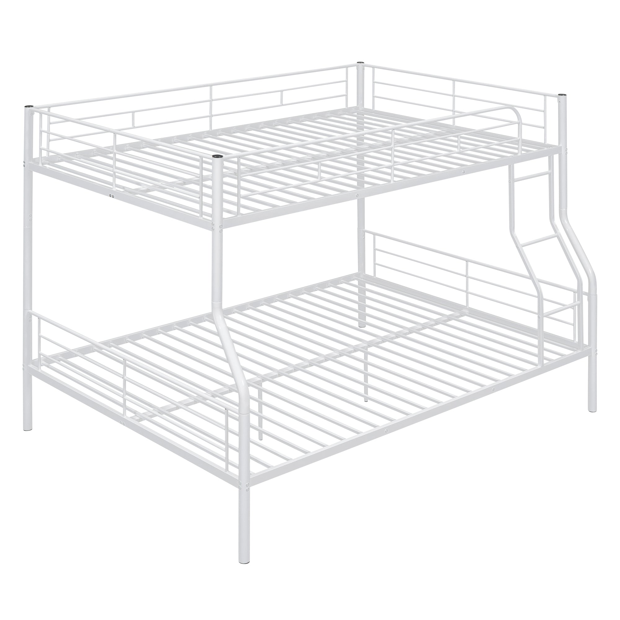 Full XL Over Queen Metal Bunk Bed, White - Atlantic Fine Furniture Melbourne FL