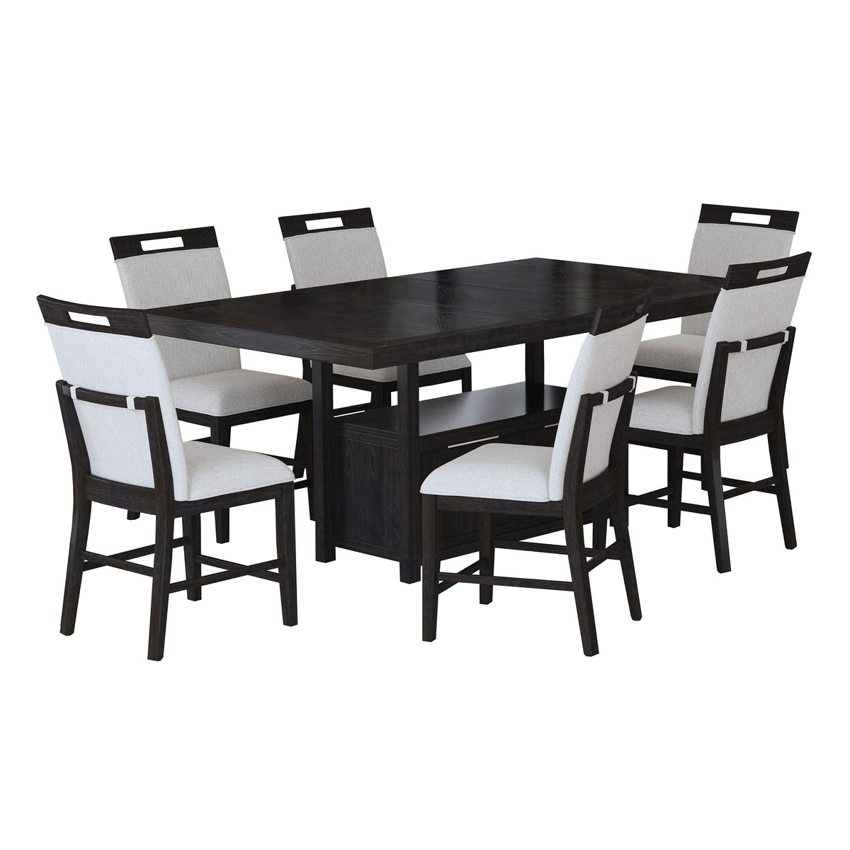 Transcend Counter Height Dining Set in Black by Elements International, view 3