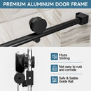 Frameless Single Sliding Soft Close Shower Door, 5 / 16" Clear Nano Coated Tempered Glass And 304 Stainless Steel Handle - Matte Black