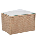 10 Piece Outdoor Sectional Half Round Patio Rattan Sofa Set