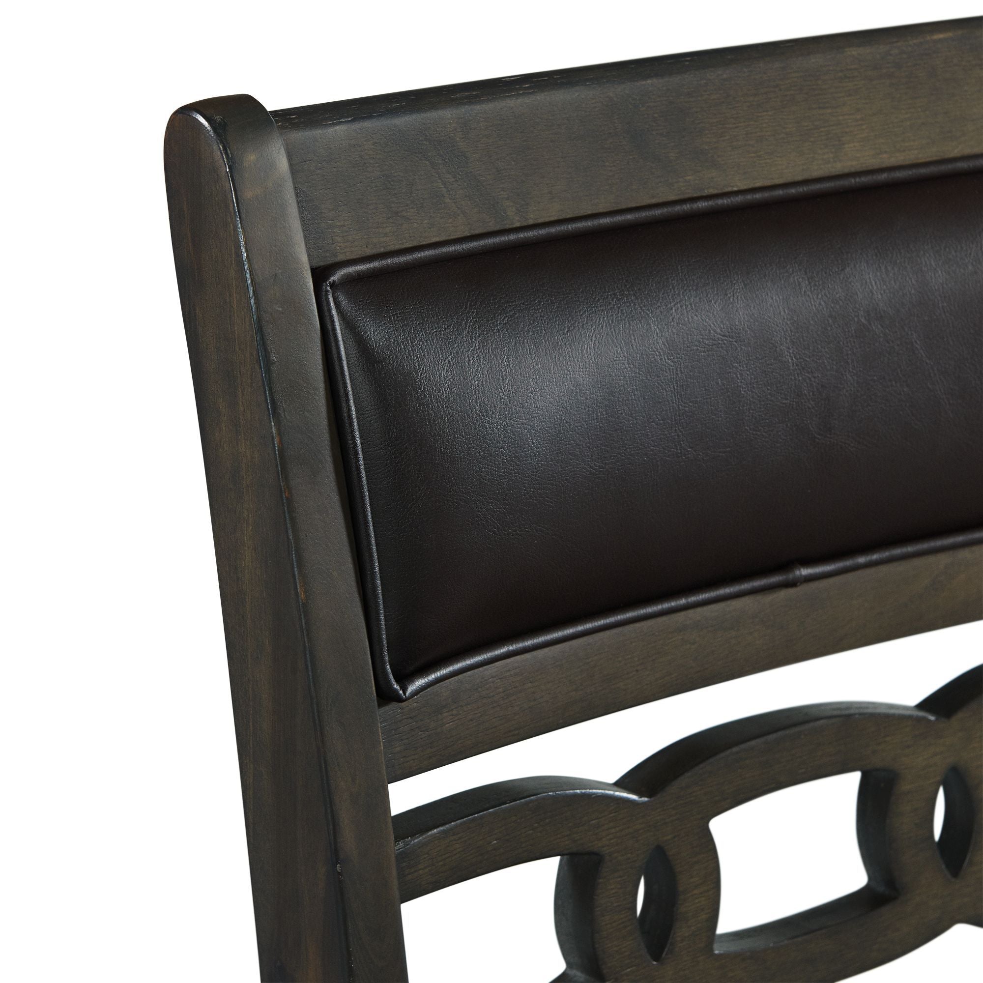 Amherst Counter Side Chair With Cushion (Set of 2) in Dark Gray by Elements International, view 12