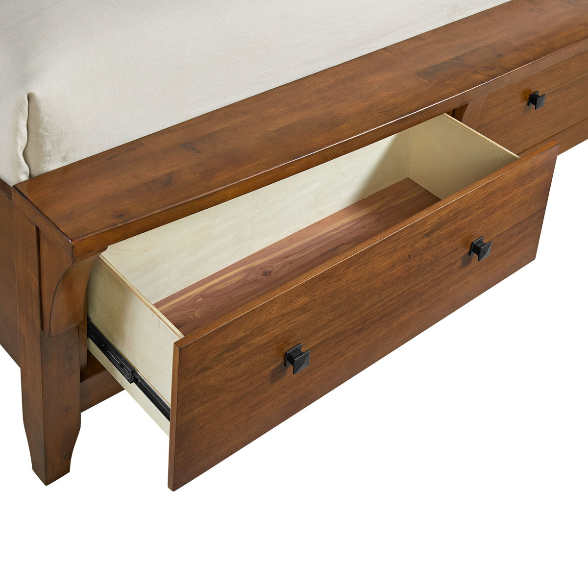 Gage Sleigh Storage Bed in Light Brown by Elements International, view 5