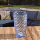 Leading Ware Diamond Cut Acrylic Drinking Glasses (Set of 4)