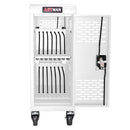 16 Bay Mobile School Charging Cart Station For Chromebook, Tablet And Laptop Computer With Power Strip Included