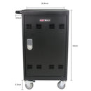 Mobile Charging Cart And Cabinet For Tablets Laptops 30 Device With Combination Lock