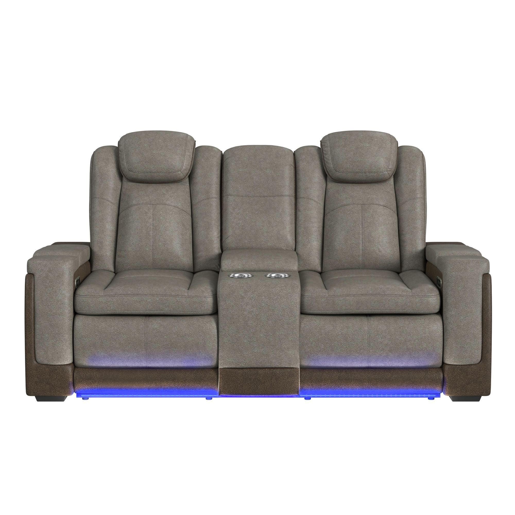 Lantana - Power Motion Loveseat With Power Headrest, LED, And Console