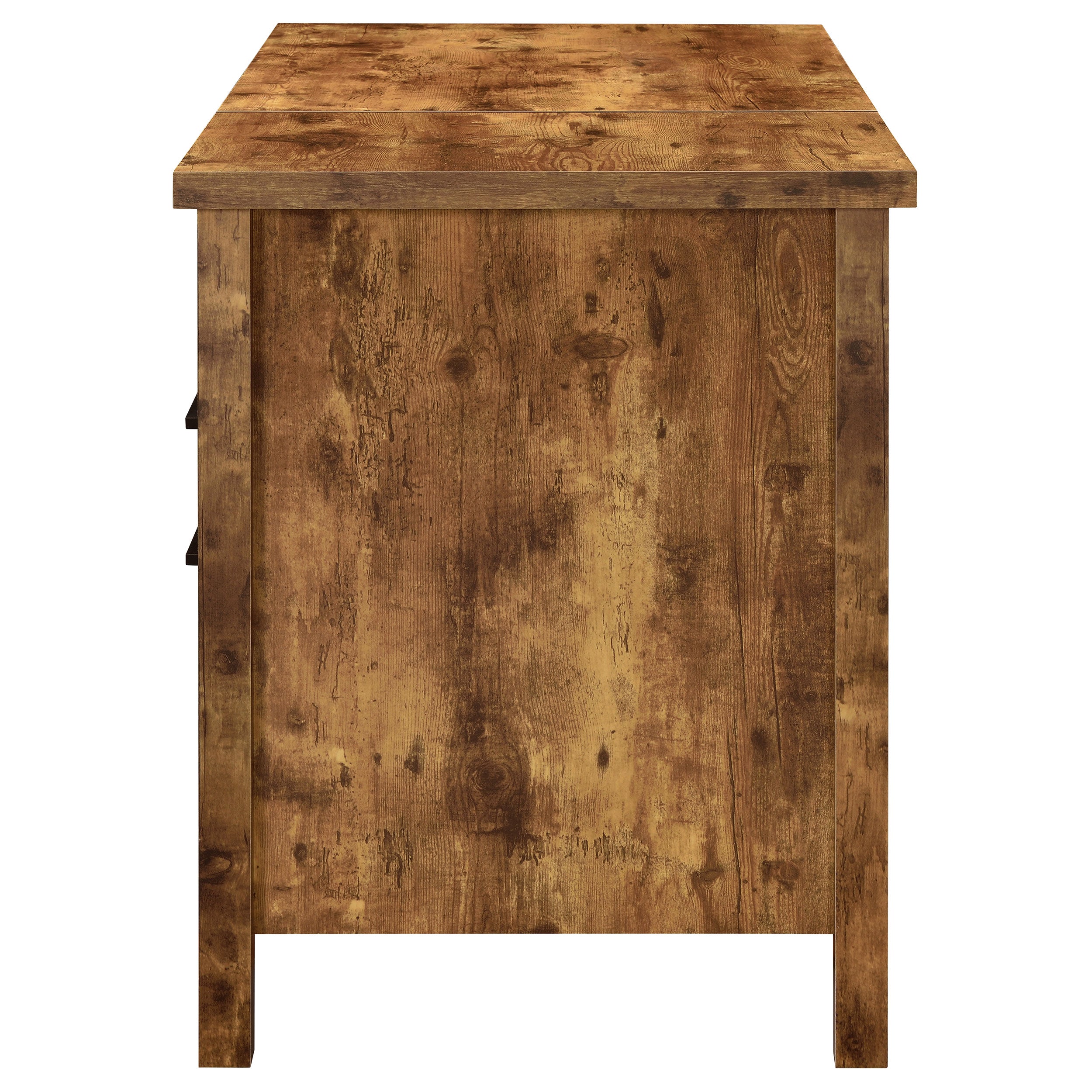 Delwin 47-inch 2-drawer Lift Top Computer Desk Rustic Nutmeg — view 6