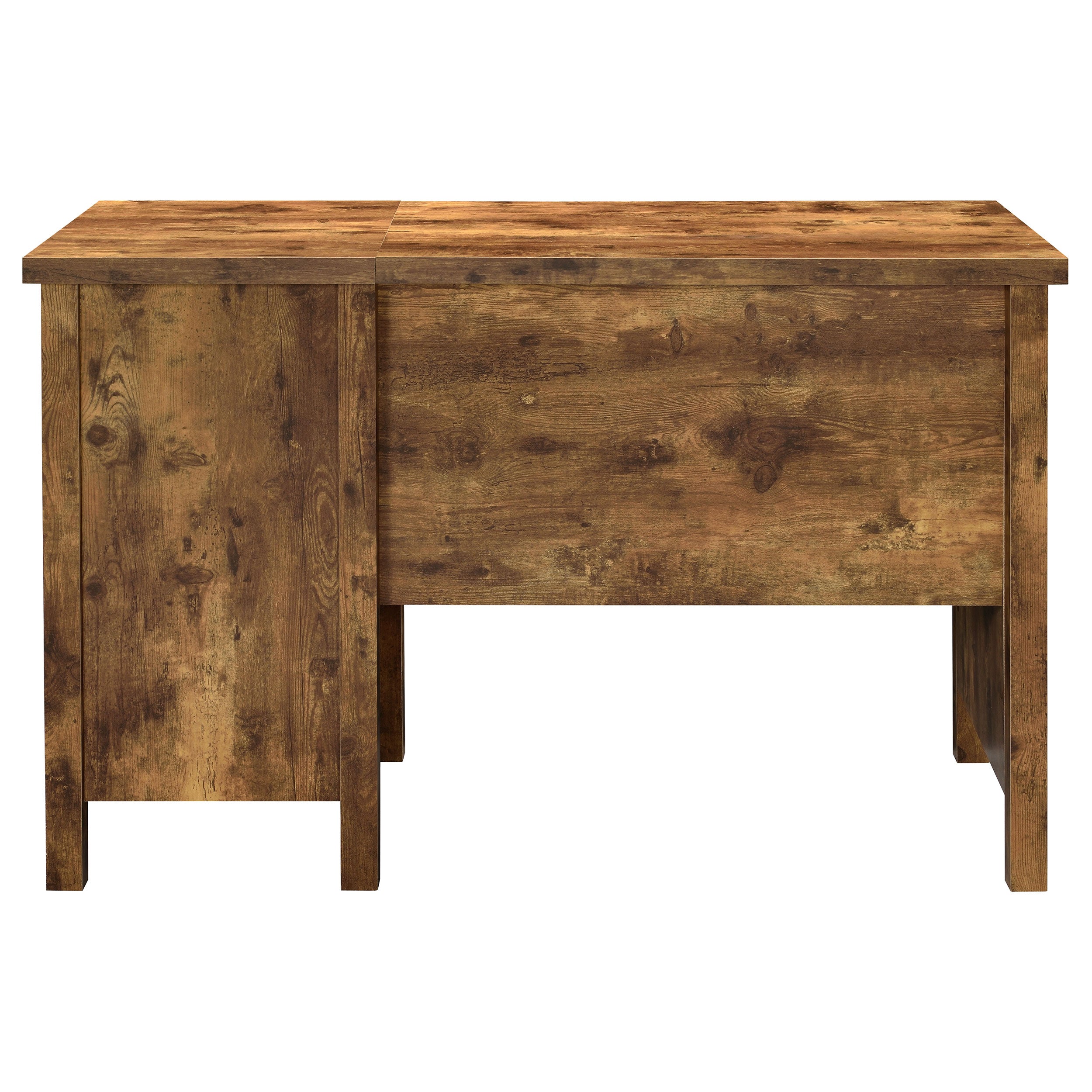 Delwin 47-inch 2-drawer Lift Top Computer Desk Rustic Nutmeg — view 8