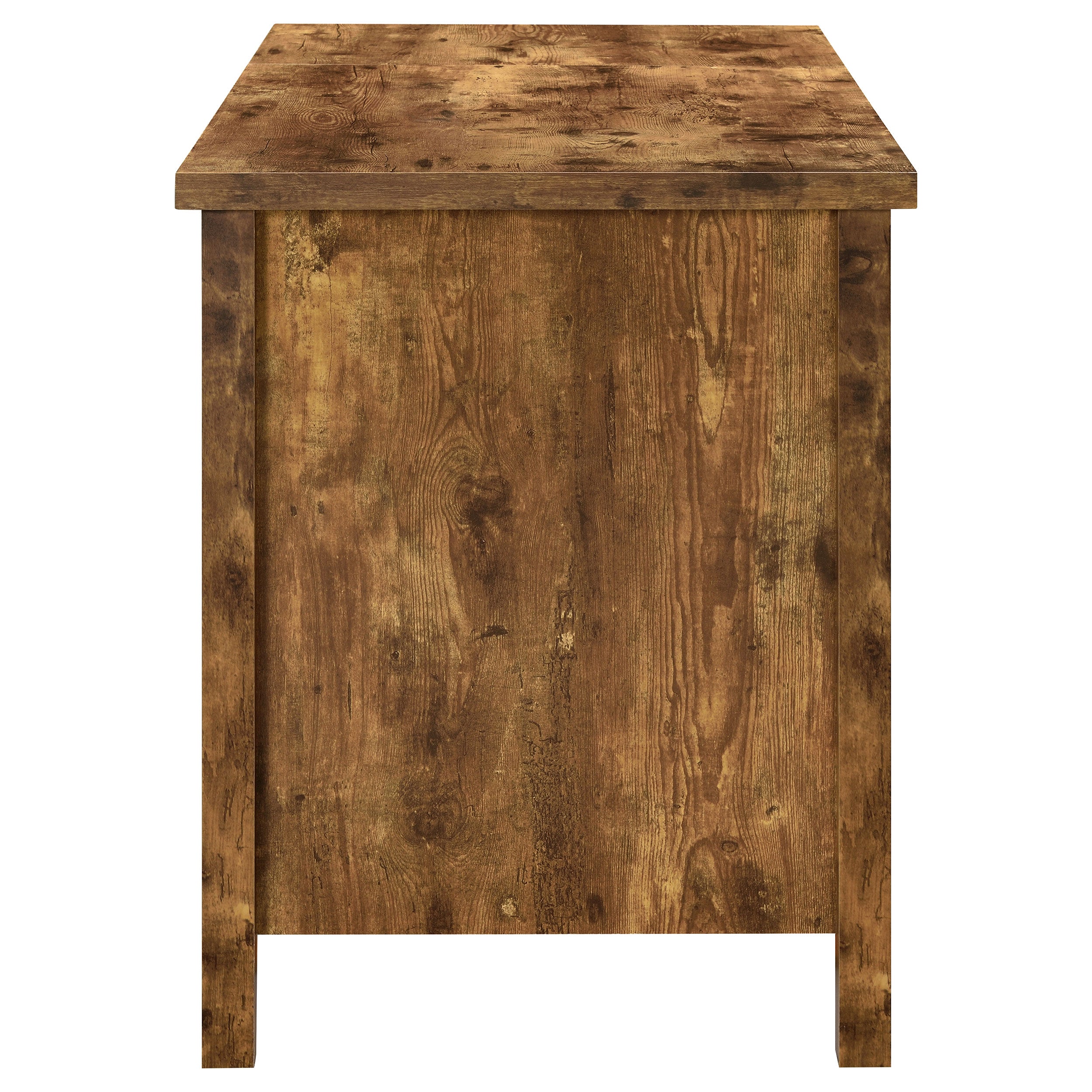 Delwin 47-inch 2-drawer Lift Top Computer Desk Rustic Nutmeg — view 9