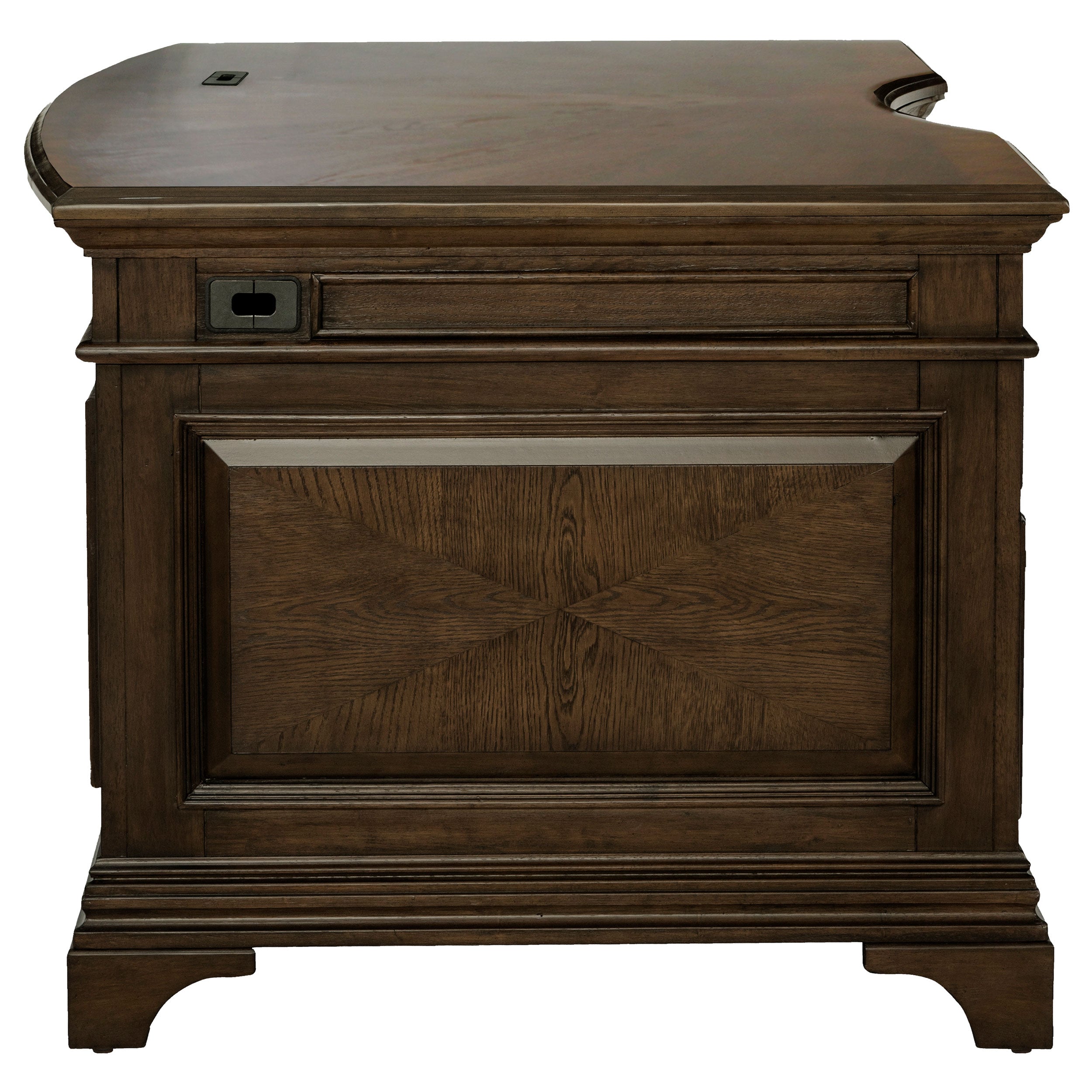 Hartshill 72-inch 7-drawer Executive Desk Burnished Oak — view 8