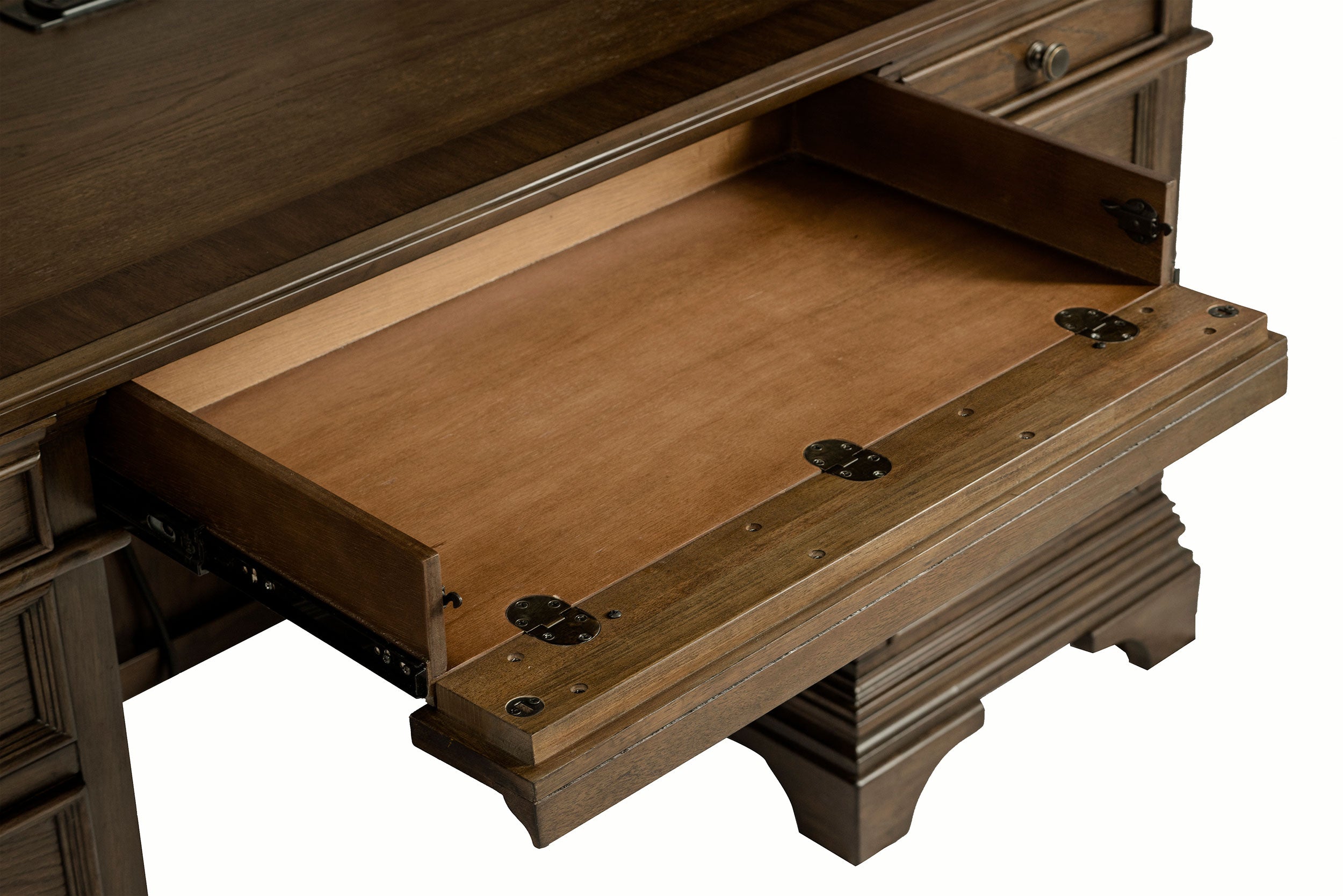 Hartshill 66-inch 5-drawer Credenza Office Desk Burnish Oak — view 10
