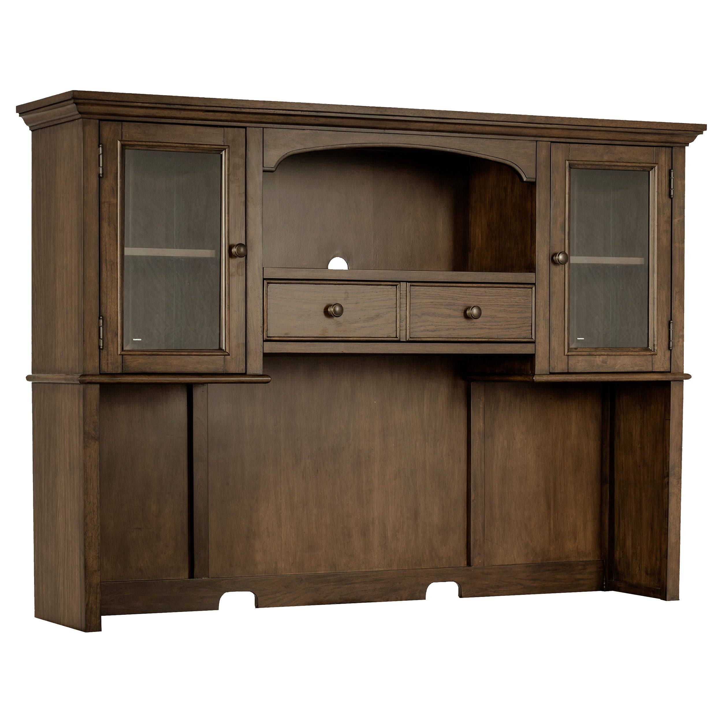 Hartshill 2-door Hutch with Shelves Burnished Oak — view 1
