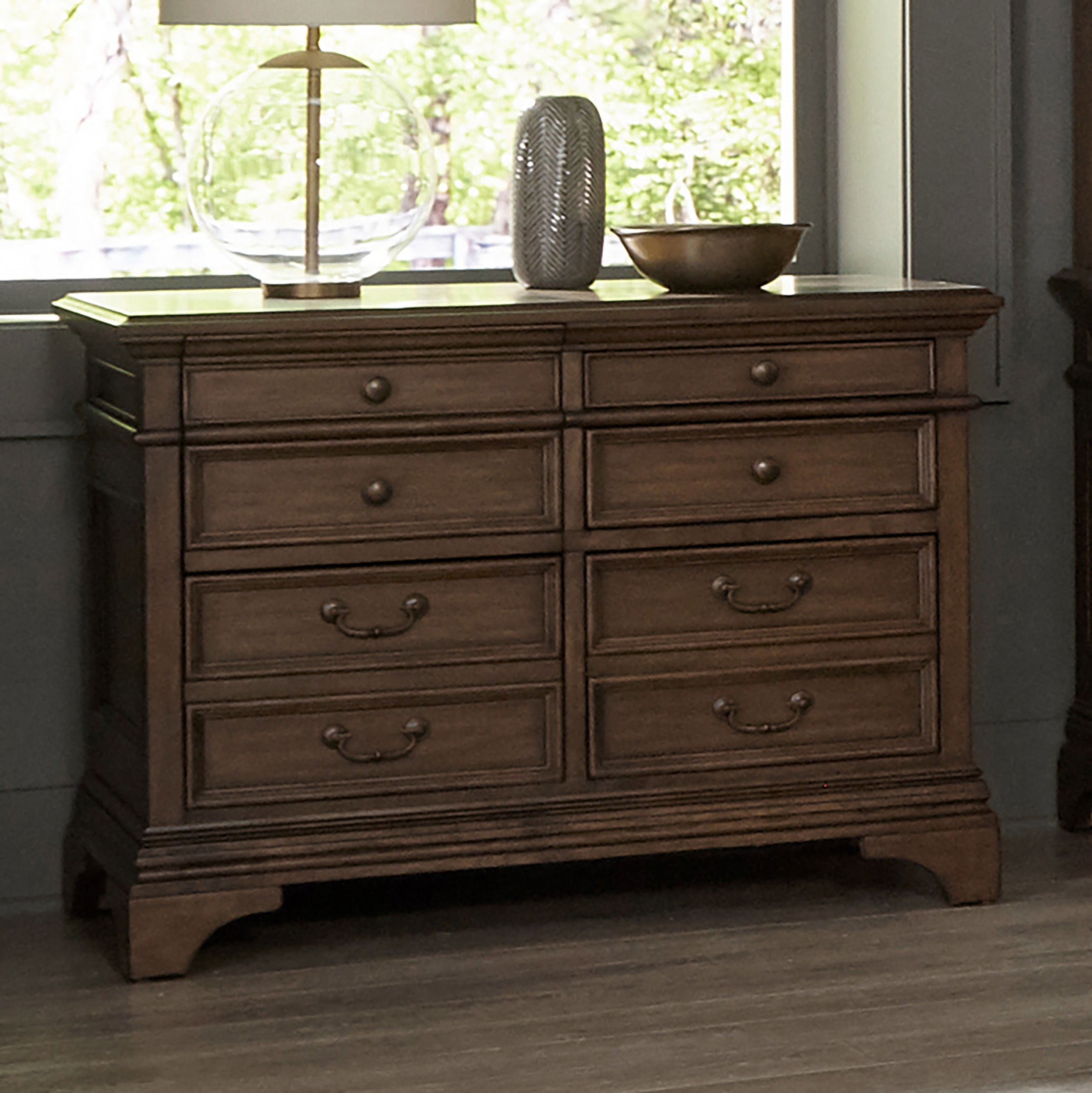 Hartshill 5-drawer Home Office File Cabinet Burnished Oak — view 2