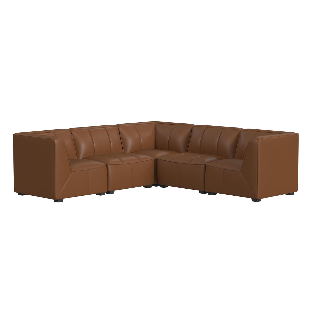 Blake 5 Piece Modular Sectional in Black by Elements International, view 2
