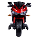 Kids 12V Motorcycle With Training Wheels, Manual Throttle, And Lighting Wheels For Boys And Girls Ages 3-6 - Red