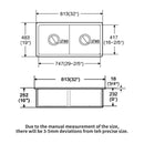 Elegant Dual Mount 32" Undermount Double Bowl Ceramic Kitchen Sink - White