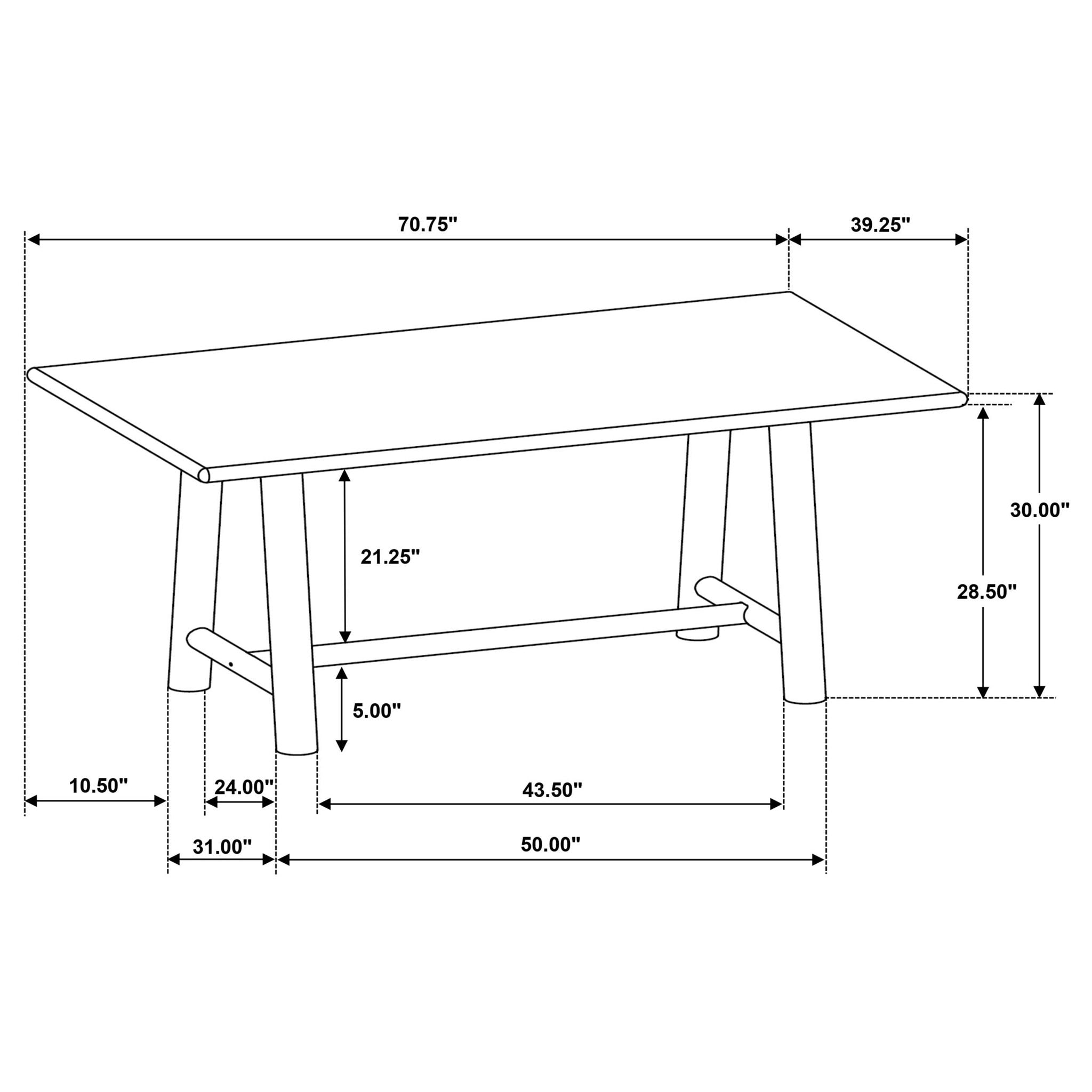 Duncan 7-piece Rectangular Wood Dining Table Set Washed Oak - Atlantic Fine Furniture Melbourne FL