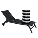 Outdoor Lounge Chairs (Set of 2), Cushion Replacement Patio Funiture Seat Cushion Chaise Lounge Cushion - Black / White