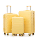 3 Pieces Set 20" / 24" / 28" Spinner Wheel Luggage With Combination Lock