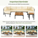 Outdoor Sectional Sofa Set Patio Seating Group With Cushions