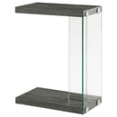 Colby - Engineered Wood C-Shaped Side Table - Weathered Gray - Atlantic Fine Furniture Inc