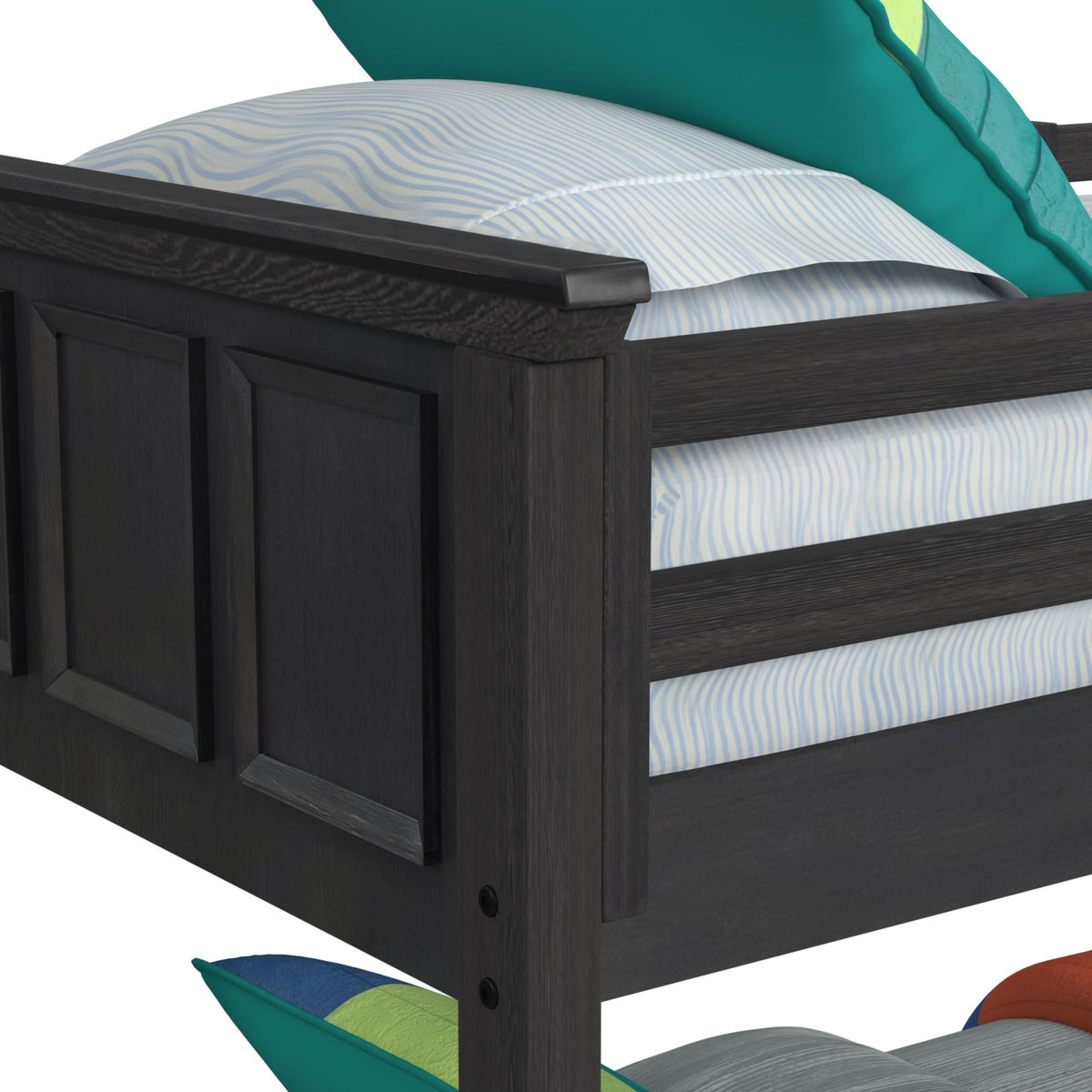 Hampton Kids Bunk With Ladder in Black by Elements International, view 9