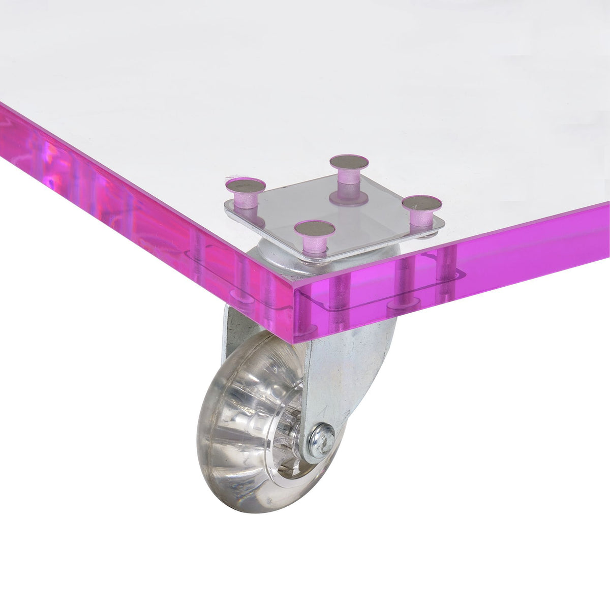 Iris Snack Table in Pink by Elements International, view 6