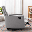 Modern Upholstered Rocker Nursery Chair Plush Seating Glider Swivel Recliner Chair