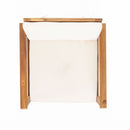 3 Piece Patio Set With Slatted Design, 2 Club Chairs And Coffee Table - Brown