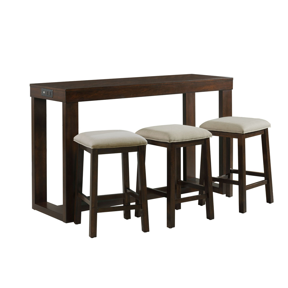 Hardy Multipurpose Bar Table Set in Dark Walnut by Elements International
