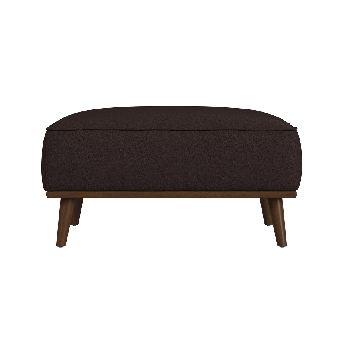 Destiny Ottoman With Wood Base in Dark Brown by Elements International, view 8