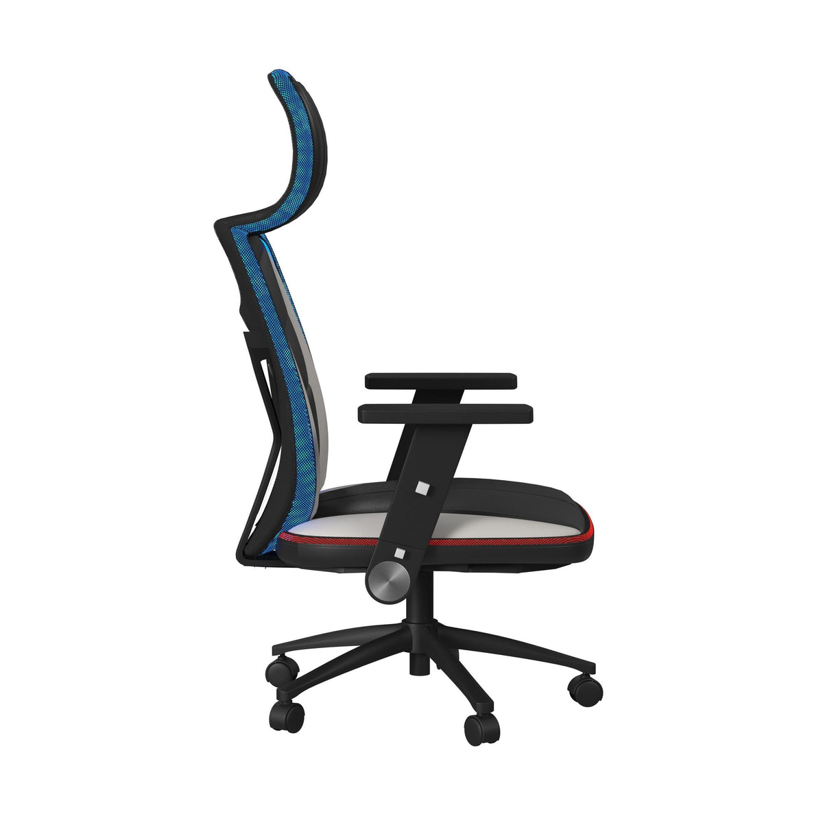 Rollins Gaming Chair With LED And Speaker in Black by Elements International, view 7