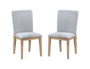 Caspian - Linen And Oak Finish Dining Chair (Set of 2) - Gray