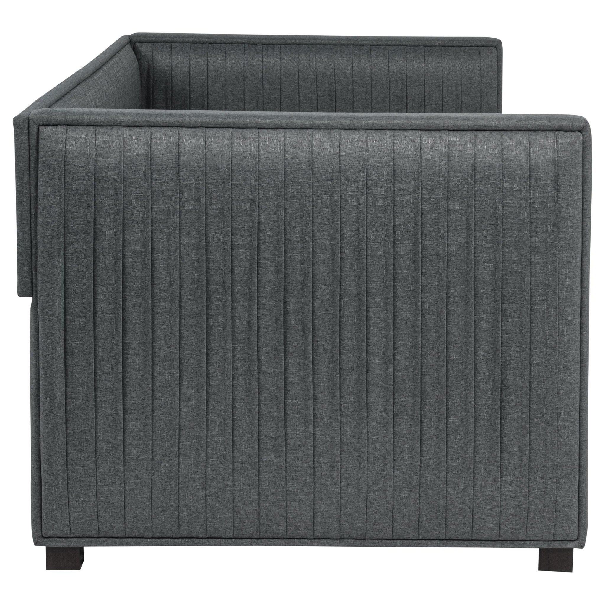 Brodie Upholstered Twin Daybed with Trundle Grey