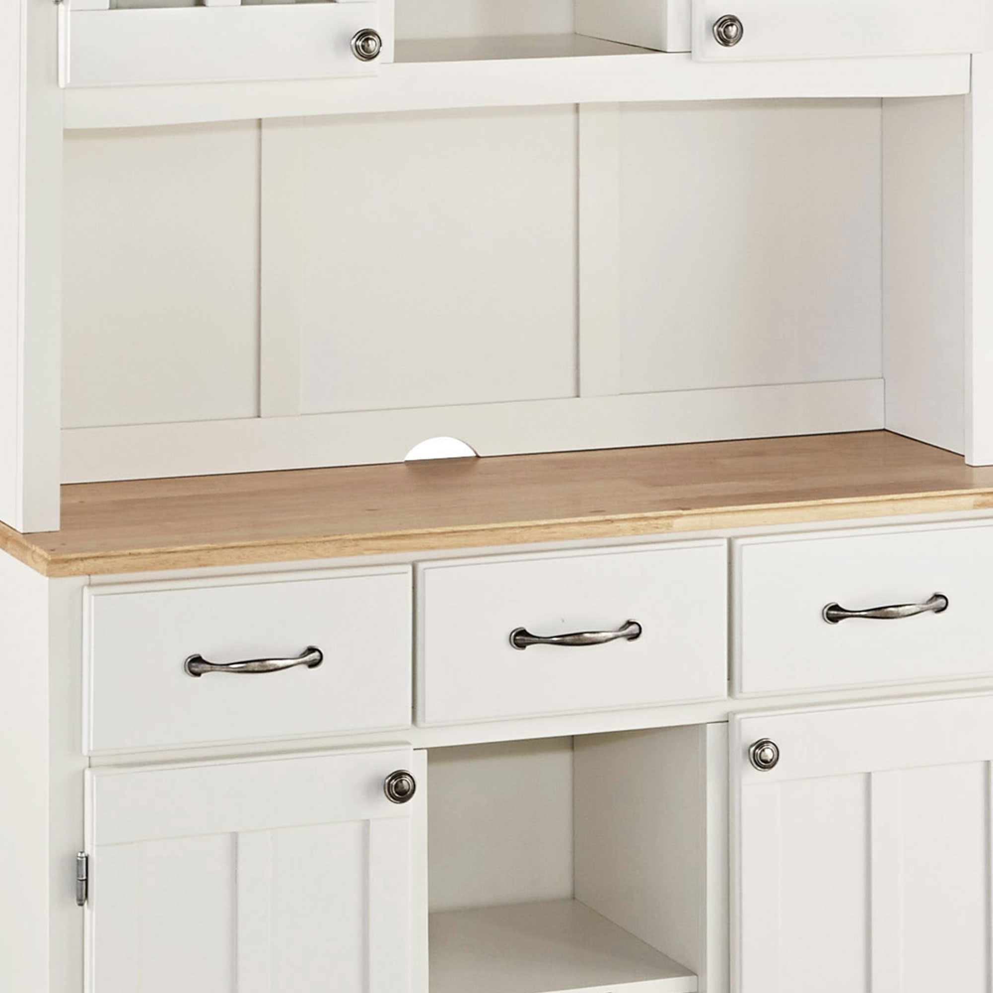 Buffet Of Buffets - Buffet With Hutch Natural Wood Top