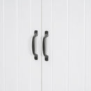 Modern Bathroom Storage Cabinet With Two Laundry Baskets, One Drawer, Adjustable Shelf