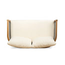 Porto - Outdoor Loveseat & Table - Beige / Teak