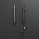 2 Door Tool Cabinets For Garage, Lockable Garage Storage Cabinet, Locking Storage Cabinet With Wheels, Rolling Tool Chest - Black