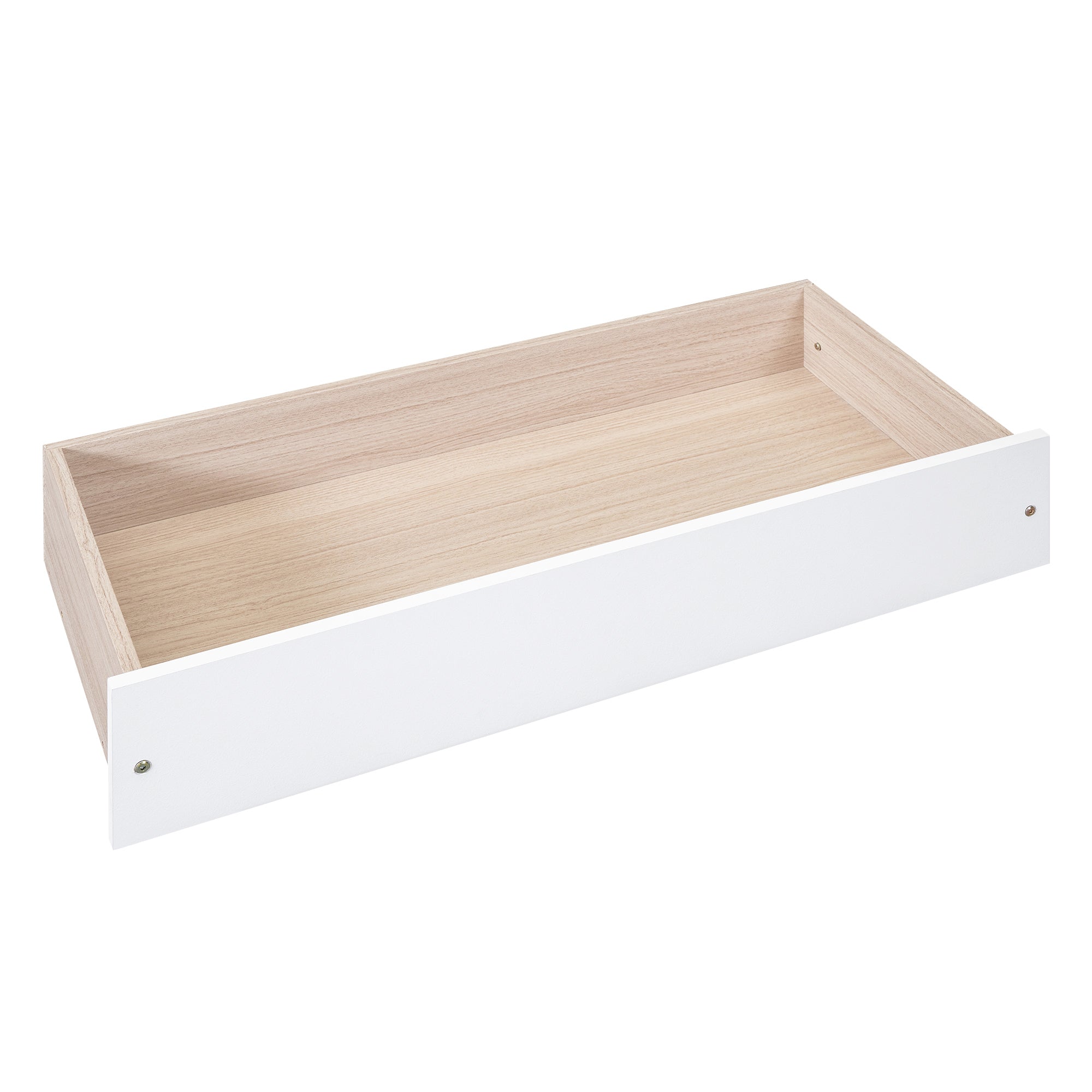 Twin Size Platform Bed with Trundle and Drawers, White - Atlantic Fine Furniture Melbourne FL