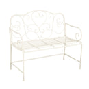 Sunnydaze - Outdoor Garden Bench - Matte White
