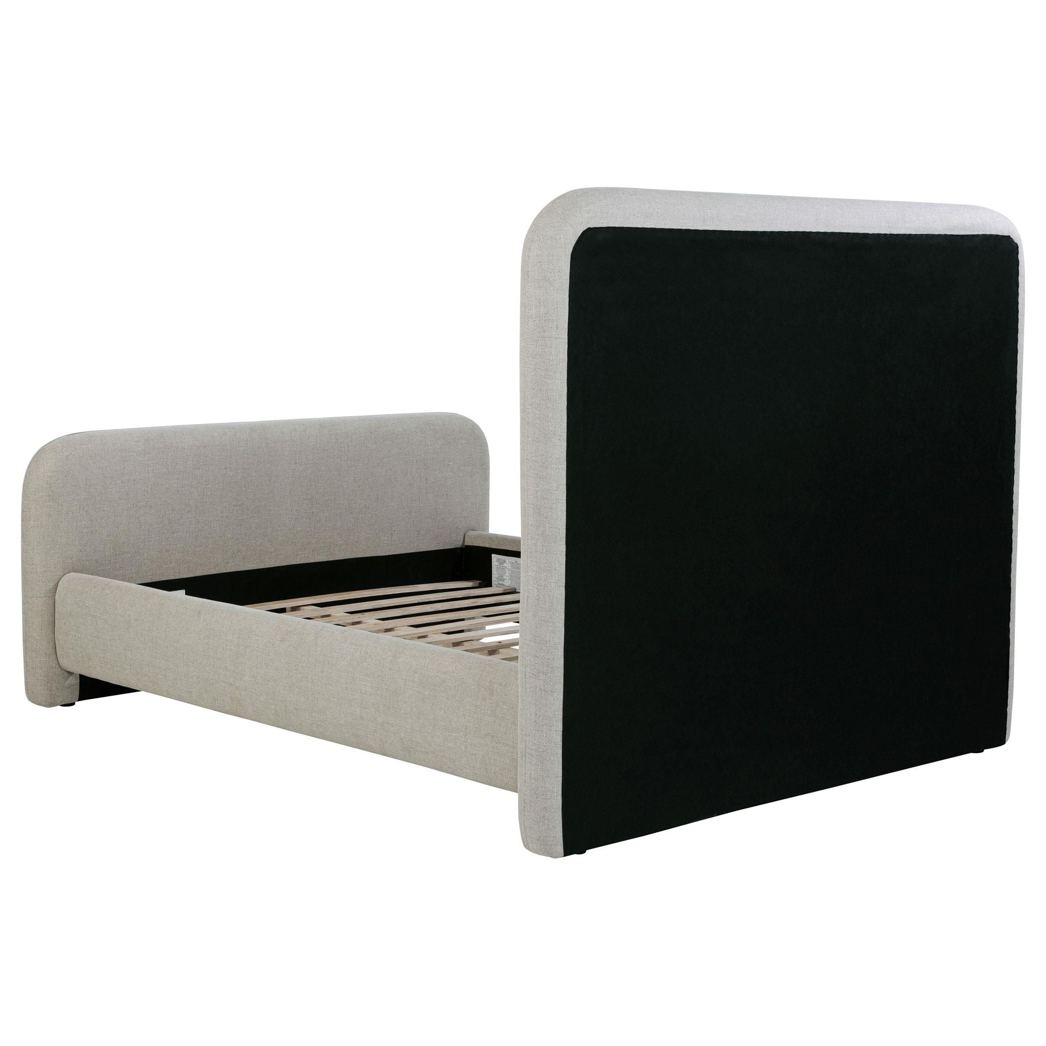 Wren Upholstered Queen Panel Bed Grey