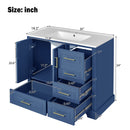 Traditional Bathroom Vanity With Soft Close Doors And Drawers