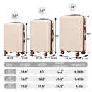 3 Pieces Set 20" / 24" / 28" Spinner Wheel Luggage With Combination Lock