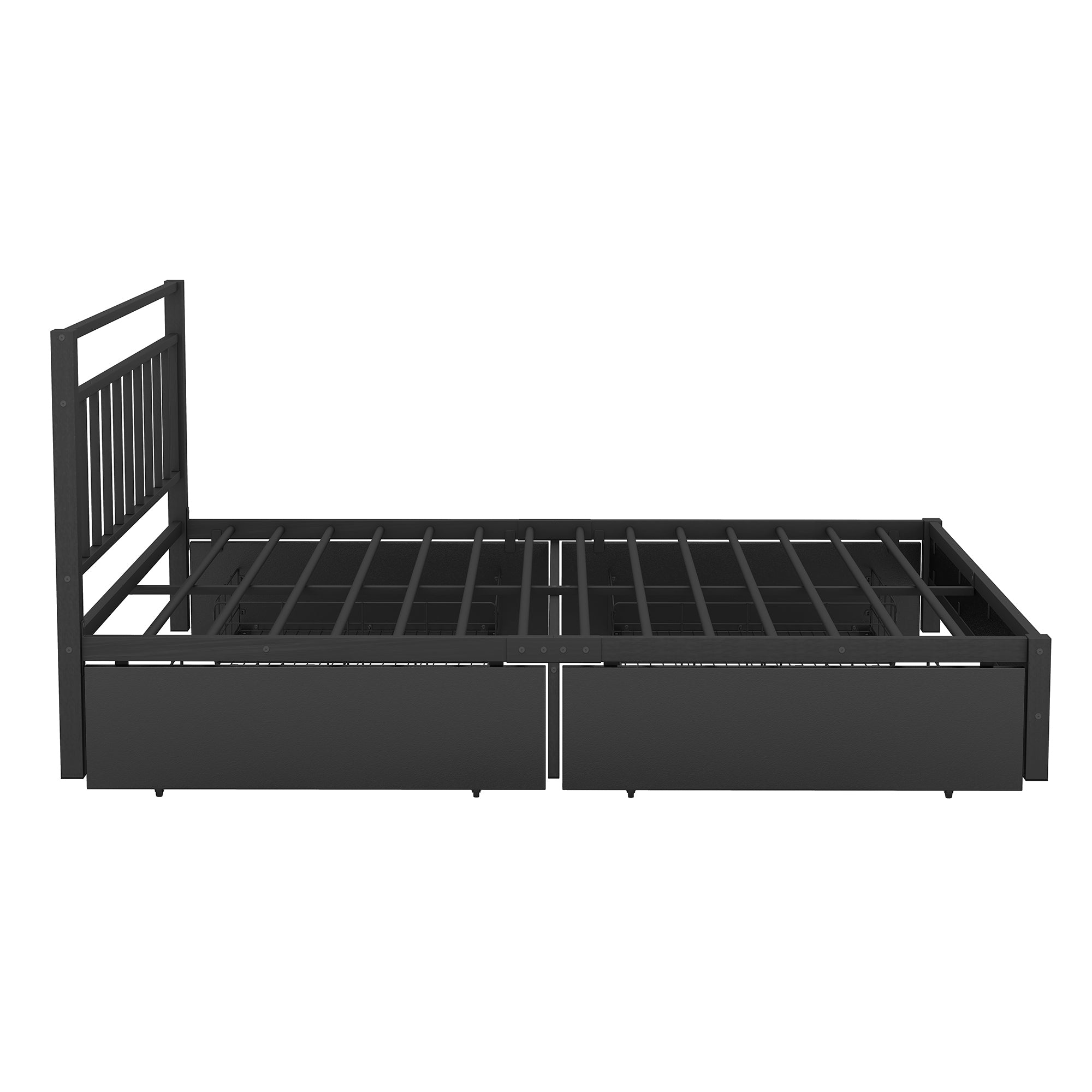 Queen Size Storage Platform Bed with 4 Drawers, Black - Atlantic Fine Furniture Melbourne FL