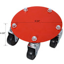Heavy Duty Snowmobile Dolly V Slide With 2.5" Swivel Casters, Rubber Pad, 1500Lbs Capacity Steel - Red